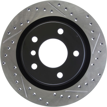 Sport Drilled/Slotted Brake Rotor,127.34078L